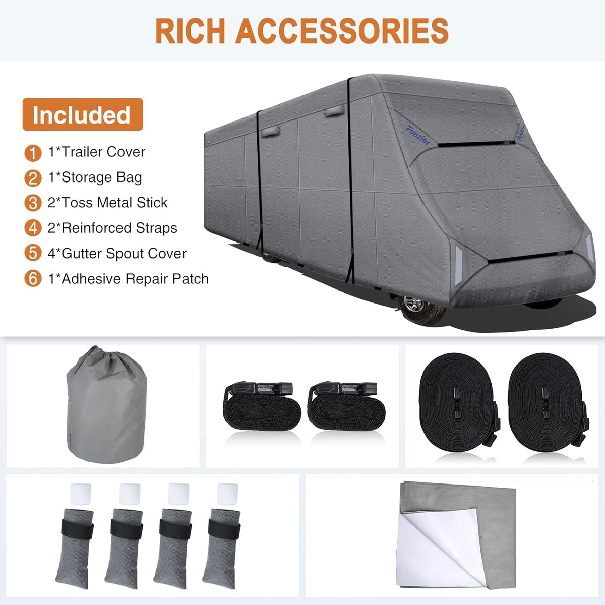 RV Cover Heavy Duty Anti-UV Rip-Stop P58843