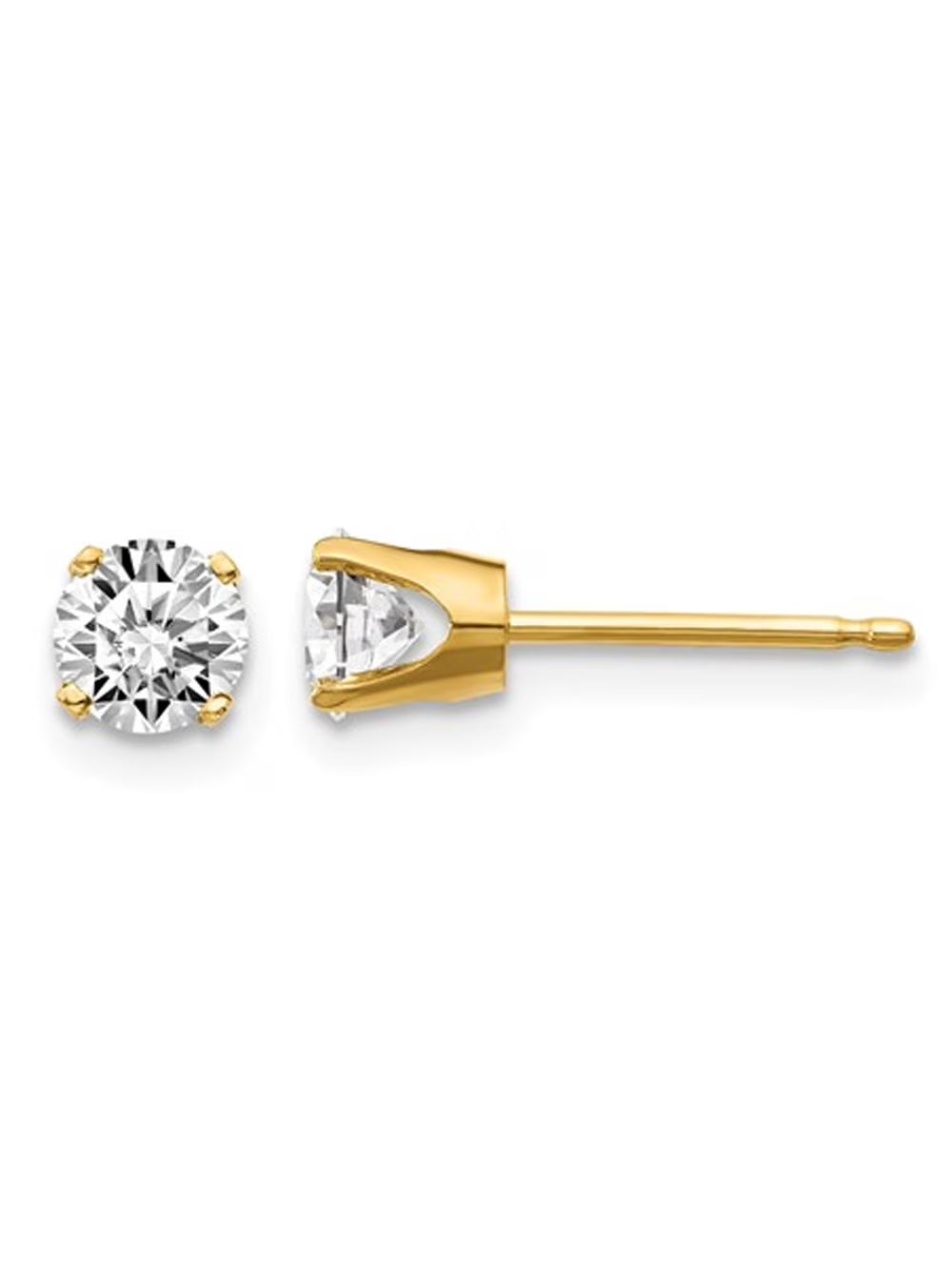 14K Yellow Gold Diamond Solitaire Stud Earrings M76641