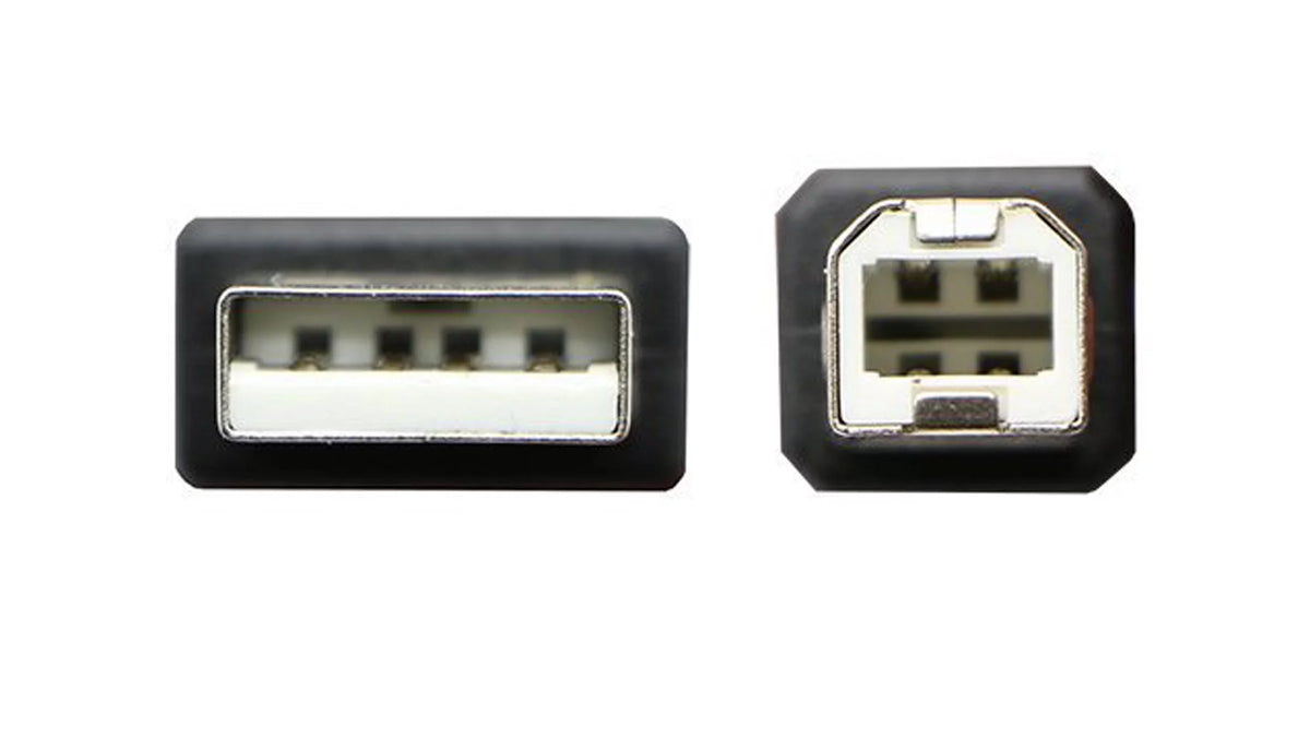 USB 2.0 Cable A-Male to B-Male 10 FT 10 PACK CLEAR P730399