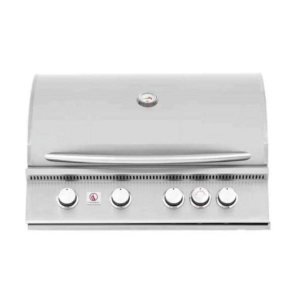 32-Inch 4-Burner Built-In Propane Gas Grill With Rear Infrared Burner L882256