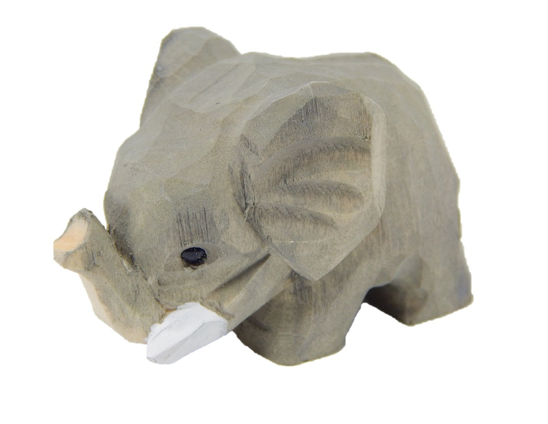 Small 2" Wooden Elephant Figure M197
