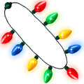 LED Light Up Christmas Necklace 9 Bulbs 6 Modes D3551