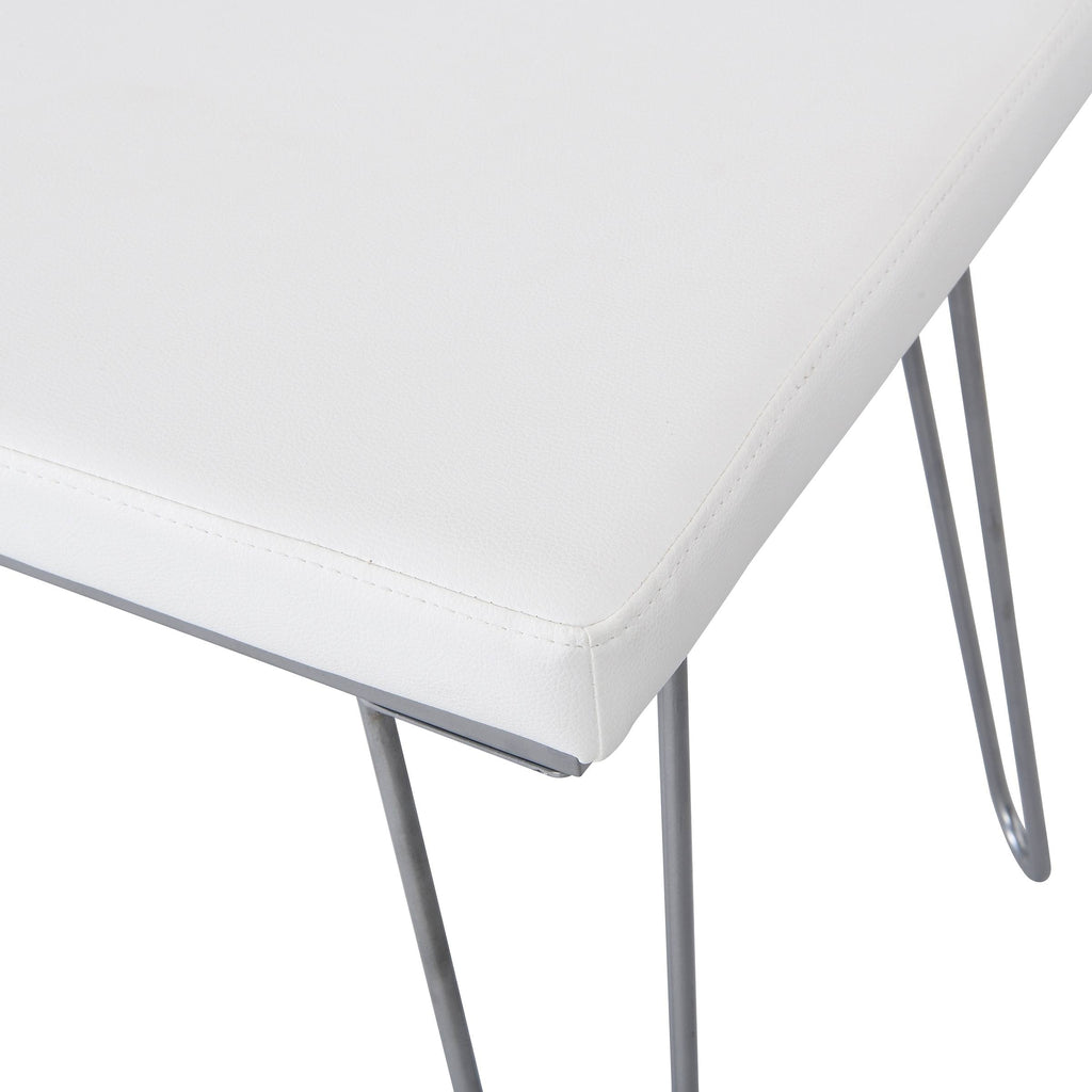 Silver / White Long Bench S339314