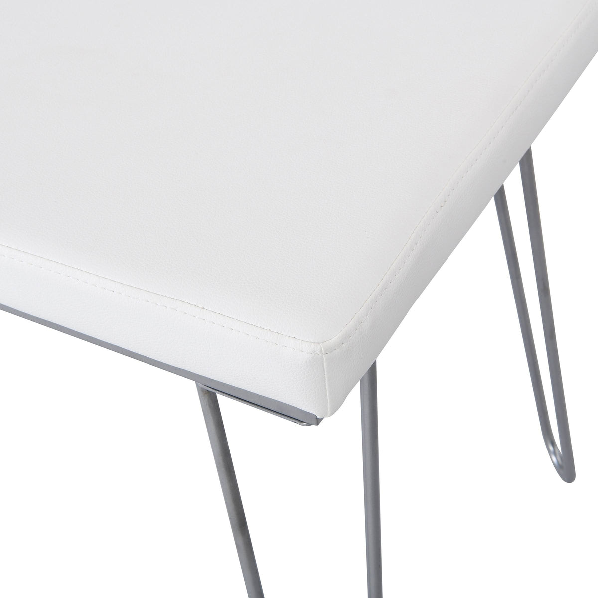 Silver / White Long Bench S339314