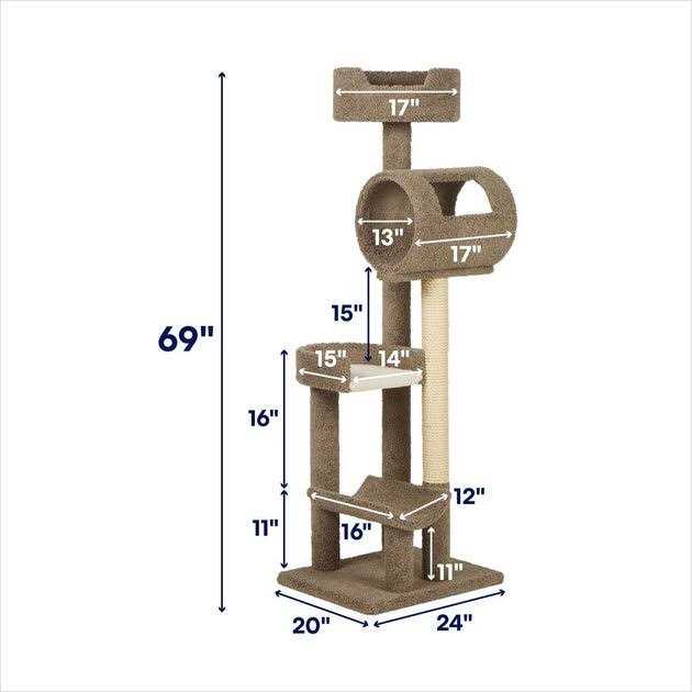 69-in Real Carpet Wooden Cat Tree E469497