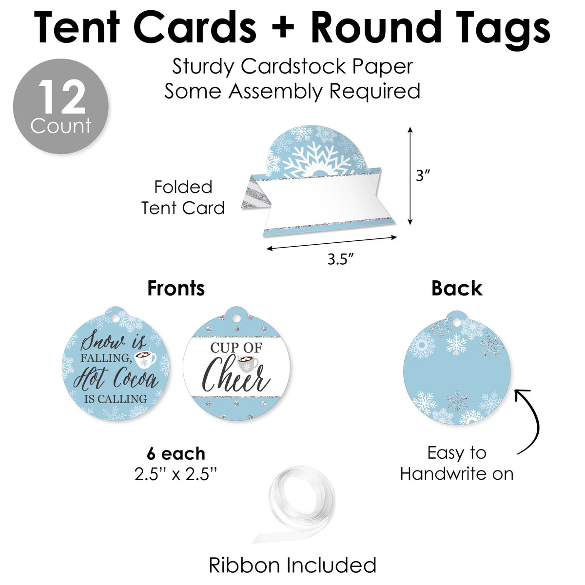 50 Pieces Hot Cocoa Drink Bar Decorations Kit R813