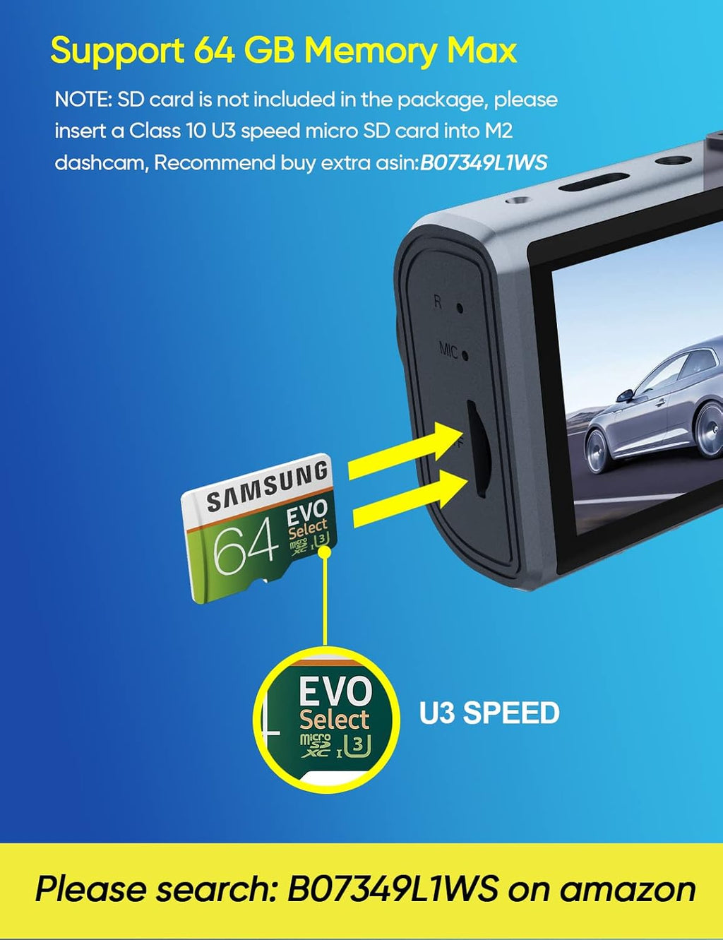 3 Channel 1080P Dash Cam with IR Night Vision, Pack of 2 J983