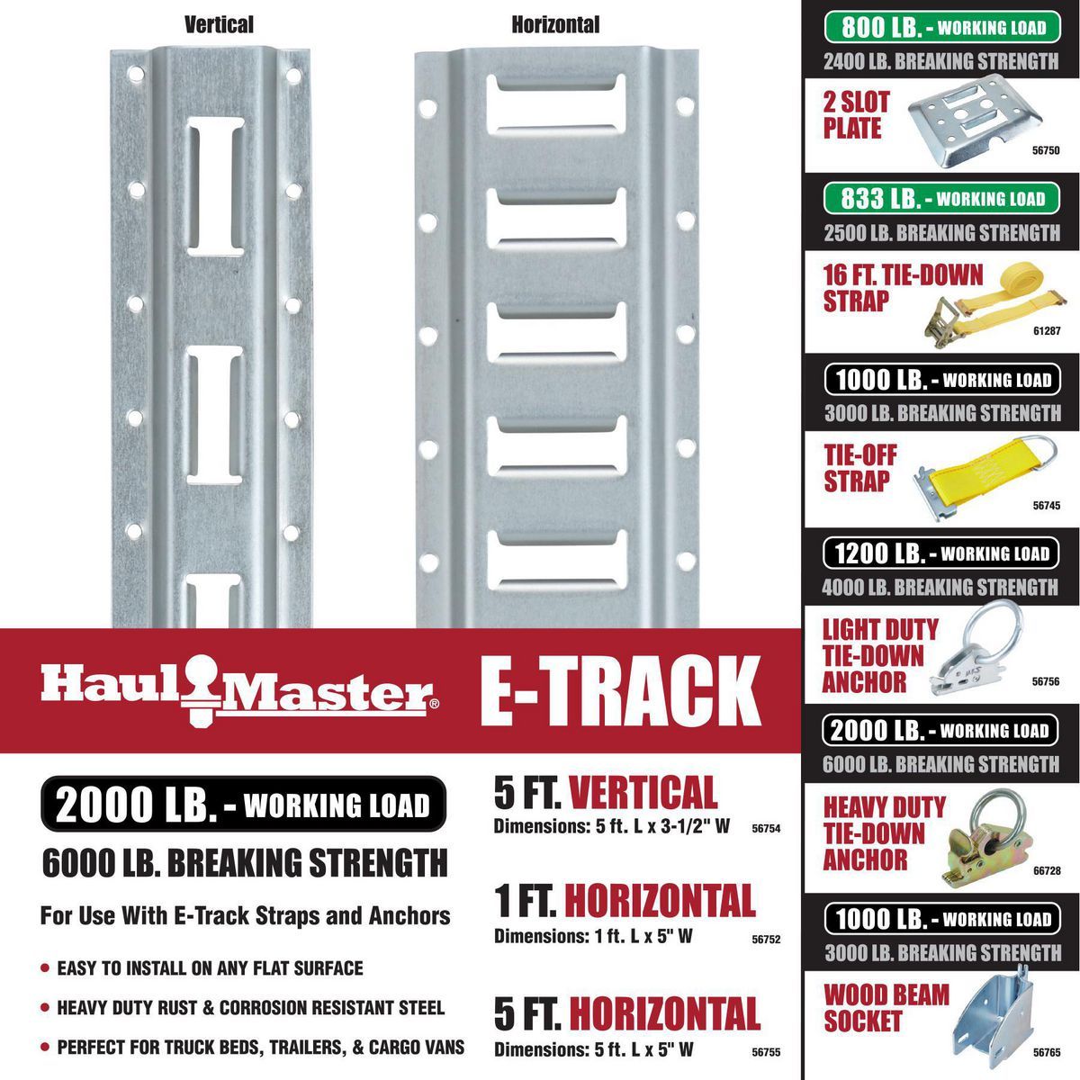 E-Track Tie-off Strap with D-Ring D27391