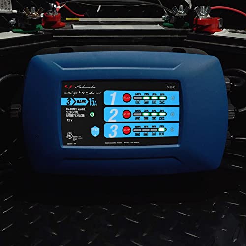 Two-Bank On-Board Marine Battery Charger, 15 Amps, 12 Volt X628