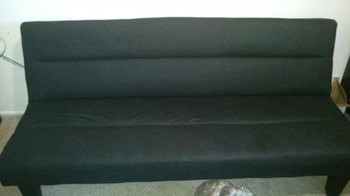 Black Microfiber Futon V76710