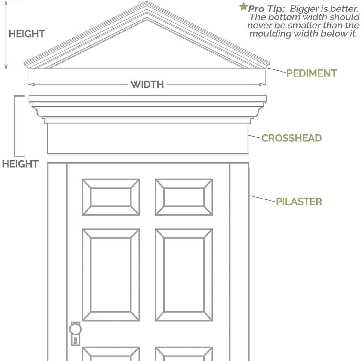 Two Equal Flat Panel PVC Pilaster with Decorative Capital & Base F746