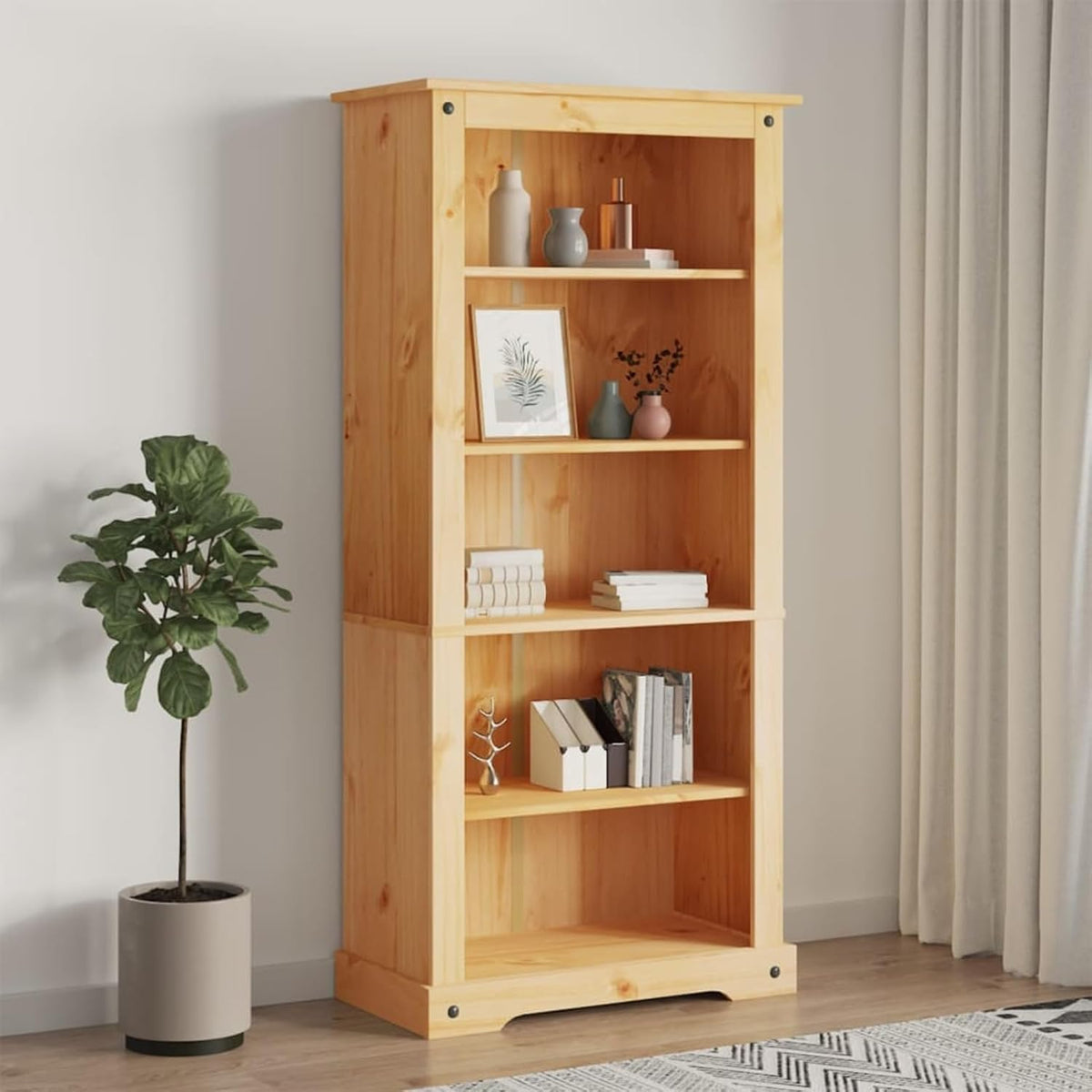 5-Tier Brown Bookcase W676