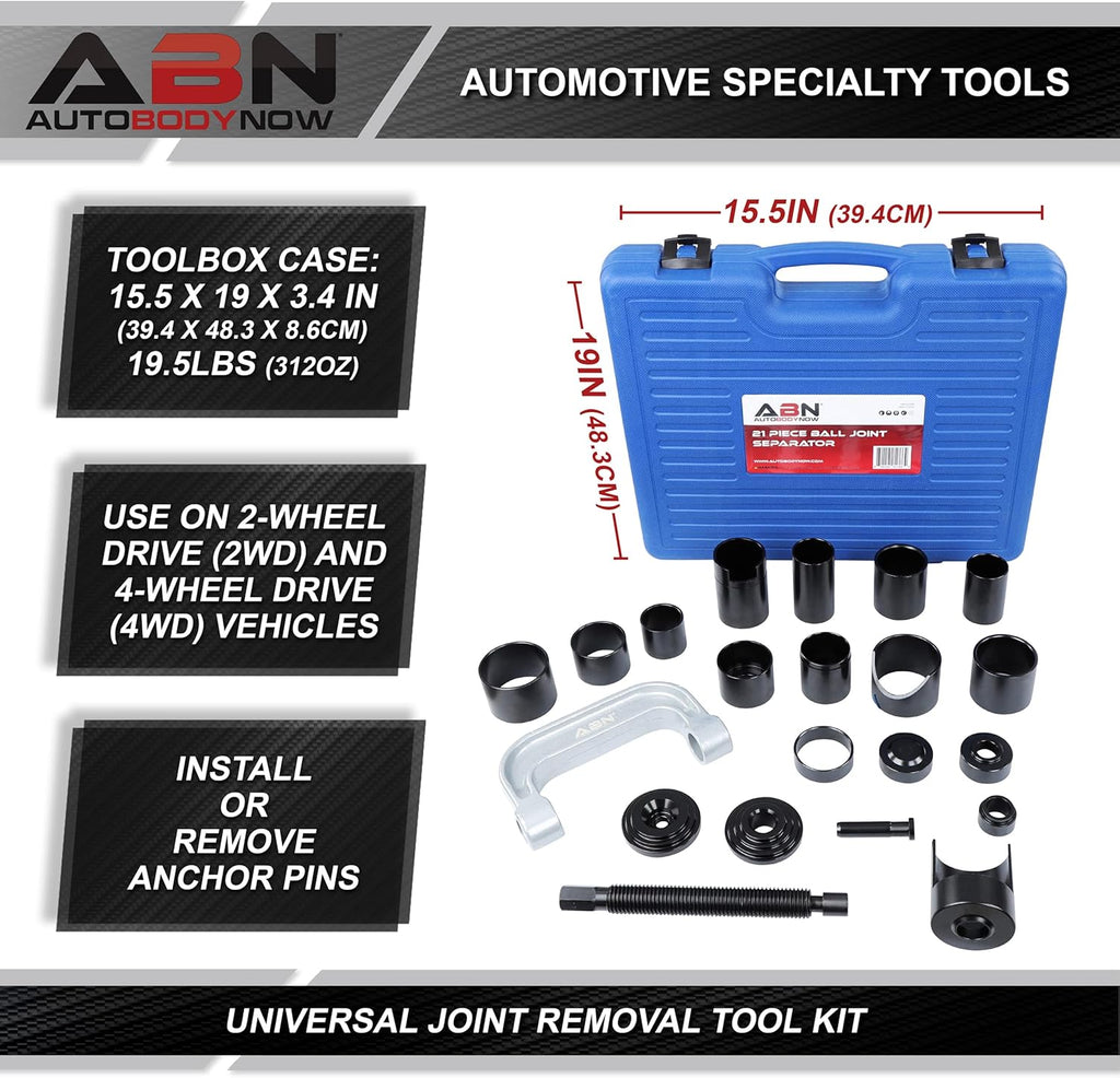 21 Piece Automotive Ball Joint Press Removal Tool Kit with Carrying Case T306