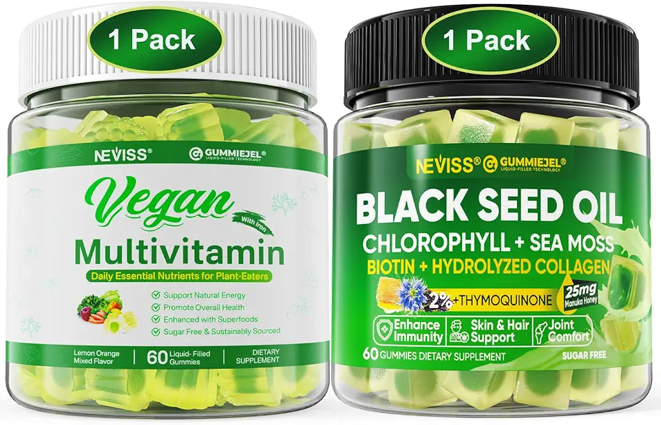 Vegan Multivitamin Gummies with Iron Black Seed Oil B788296