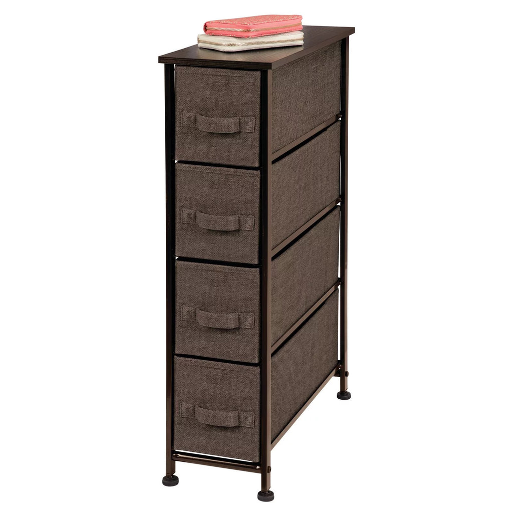 Narrow 4 Fabric Drawers Dresser C434556