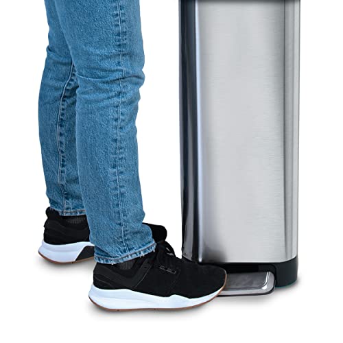 45 Liter Stainless Steel Slim Trash Can with Soft Close Lid K37199