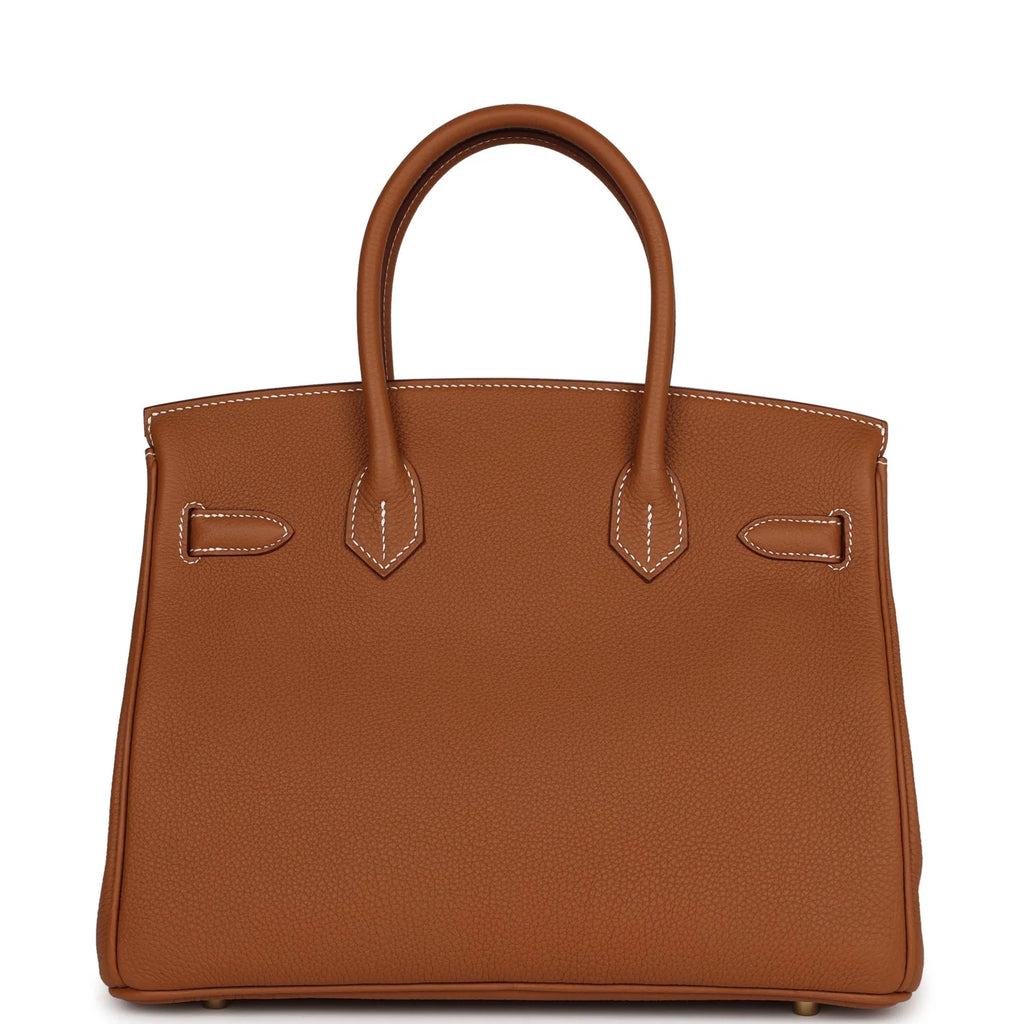 Gold Togo Leather Handbag T794