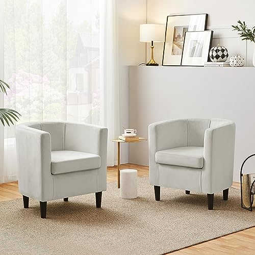 Olive Green Velvet Barrel Chair Q421072