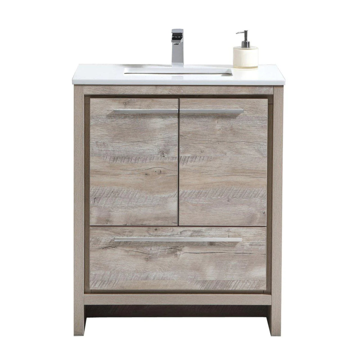 30 in. Modern Bathroom Vanity with White Quartz Counter Top X3792