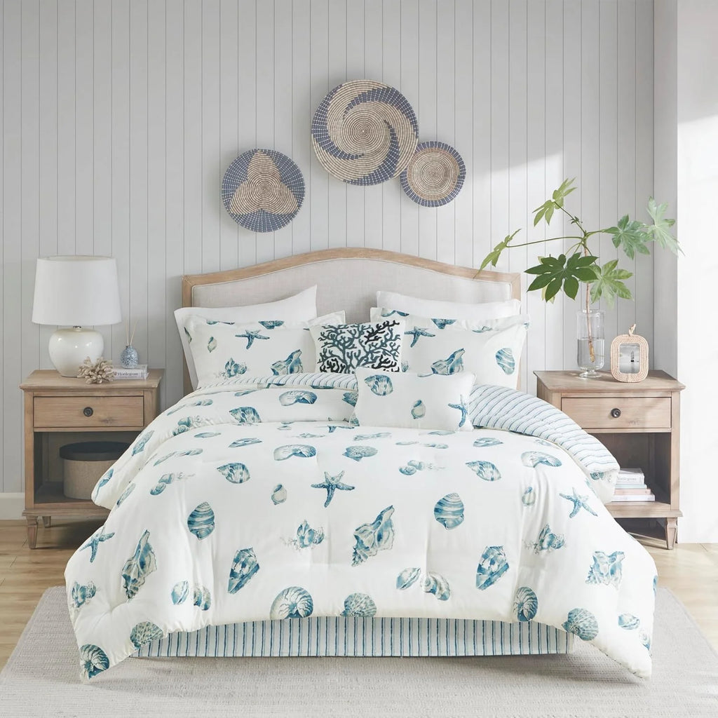 Coastal Reversible Comforter Set 4 Piece J251946