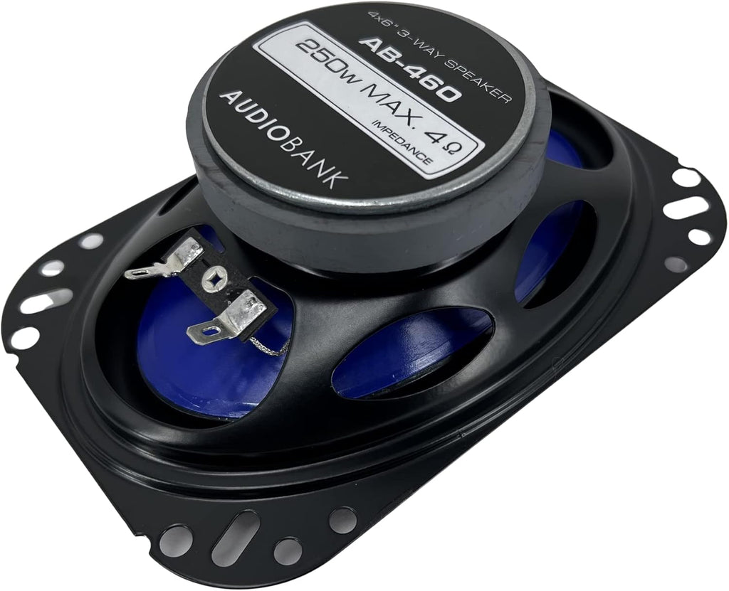 4x6 in 3-Way Coaxial Car Speakers 4 Ohm O93978