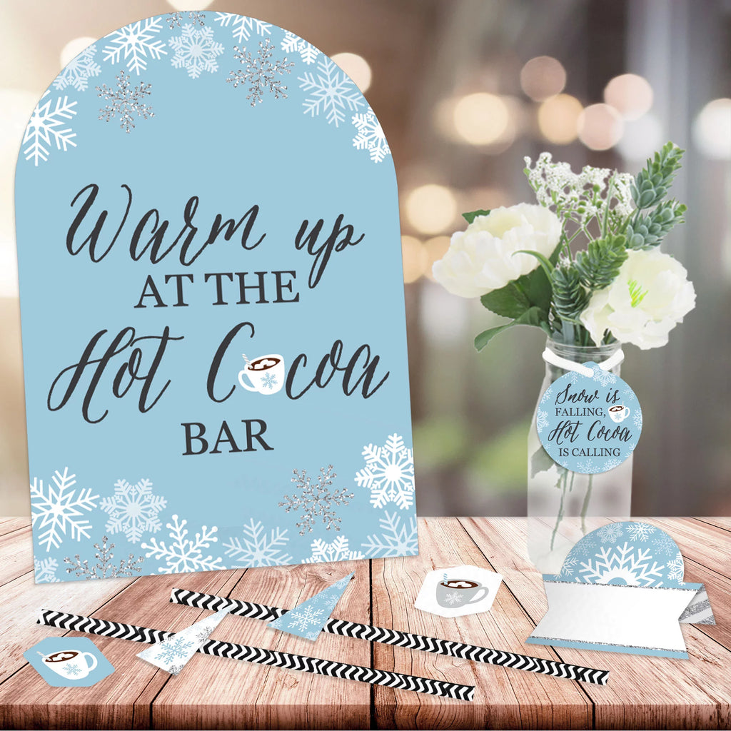 50 Pieces Hot Cocoa Drink Bar Decorations Kit R813