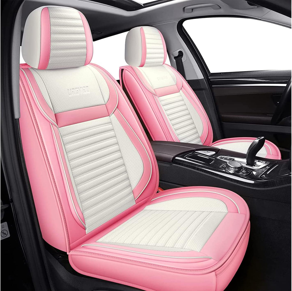 Black Faux Leather Automotive Seat Covers K473