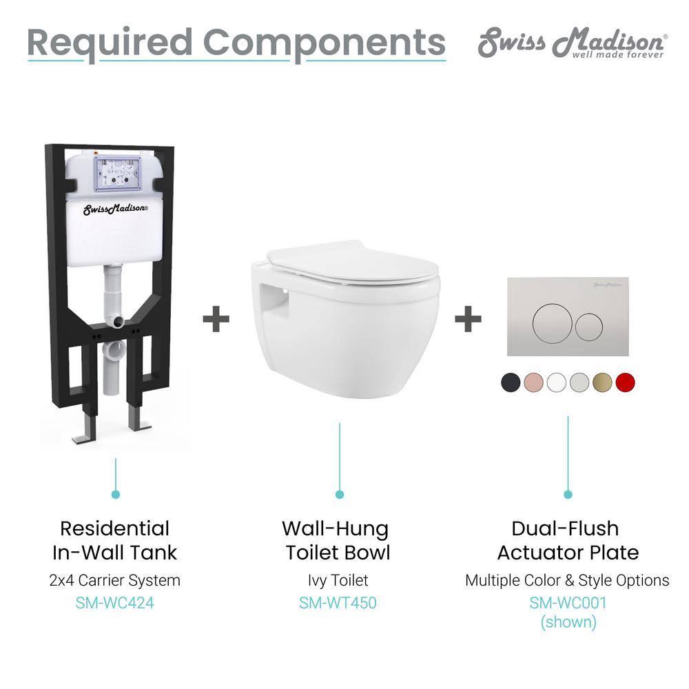 Glossy White Wall Hung Toilet S70565
