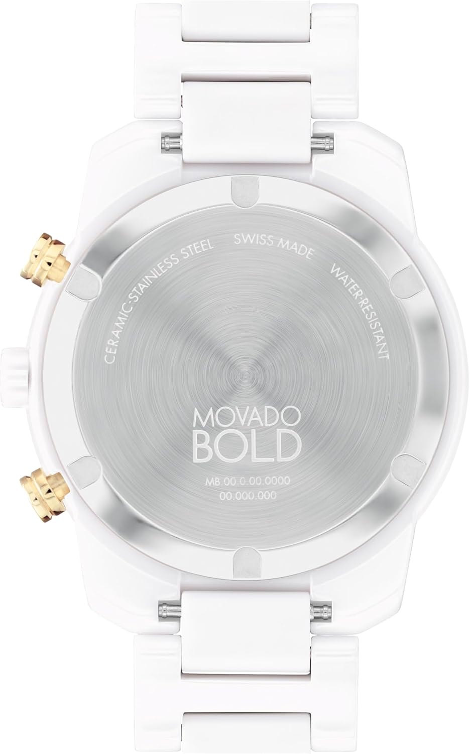 Swiss Quartz Chronograph Ceramic Link Bracelet Sport Watch 44mm R157976