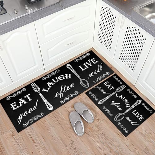 Boho Kitchen Mat Set of 2 Non Slip Thick Kitchen Rugs Z748459