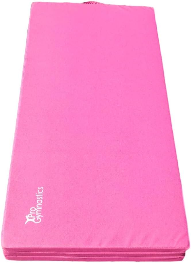 Extra Thick High Density Anti-Tear Gymnastics Gym Folding Exercise Mats (Pink) F67695
