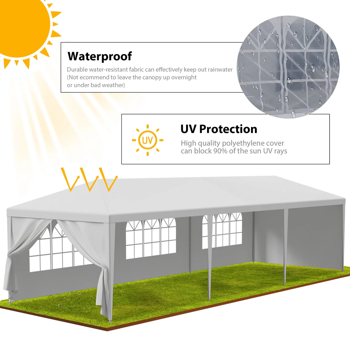 10'x30' White Outdoor Party Tent O6193