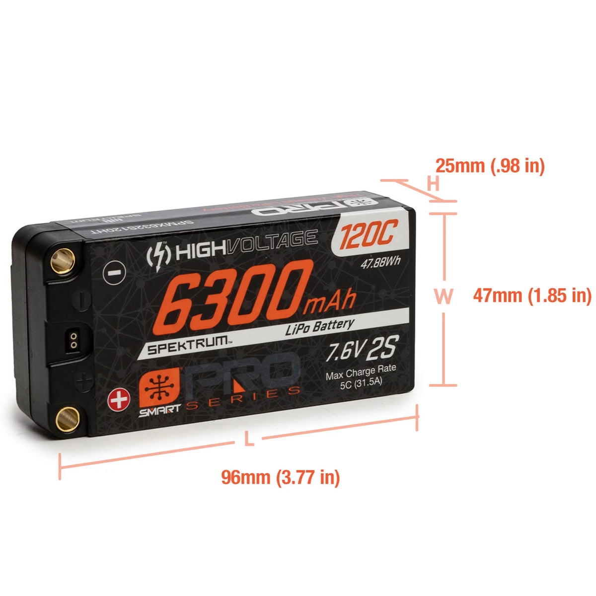 6300mAh 2S 7.6V HV LiPo 120C Car Batteries Q983