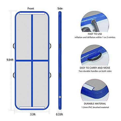 10ft/13ft/16ft/20ft Inflatable Gymnastics Tumbling Track Mat with Electric Air Pump V553