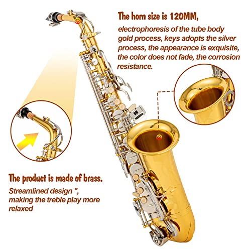 Black/gold keys Eb Alto Saxophone with Case P9228
