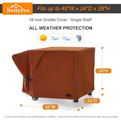 Black 28" Griddle Cover V9670