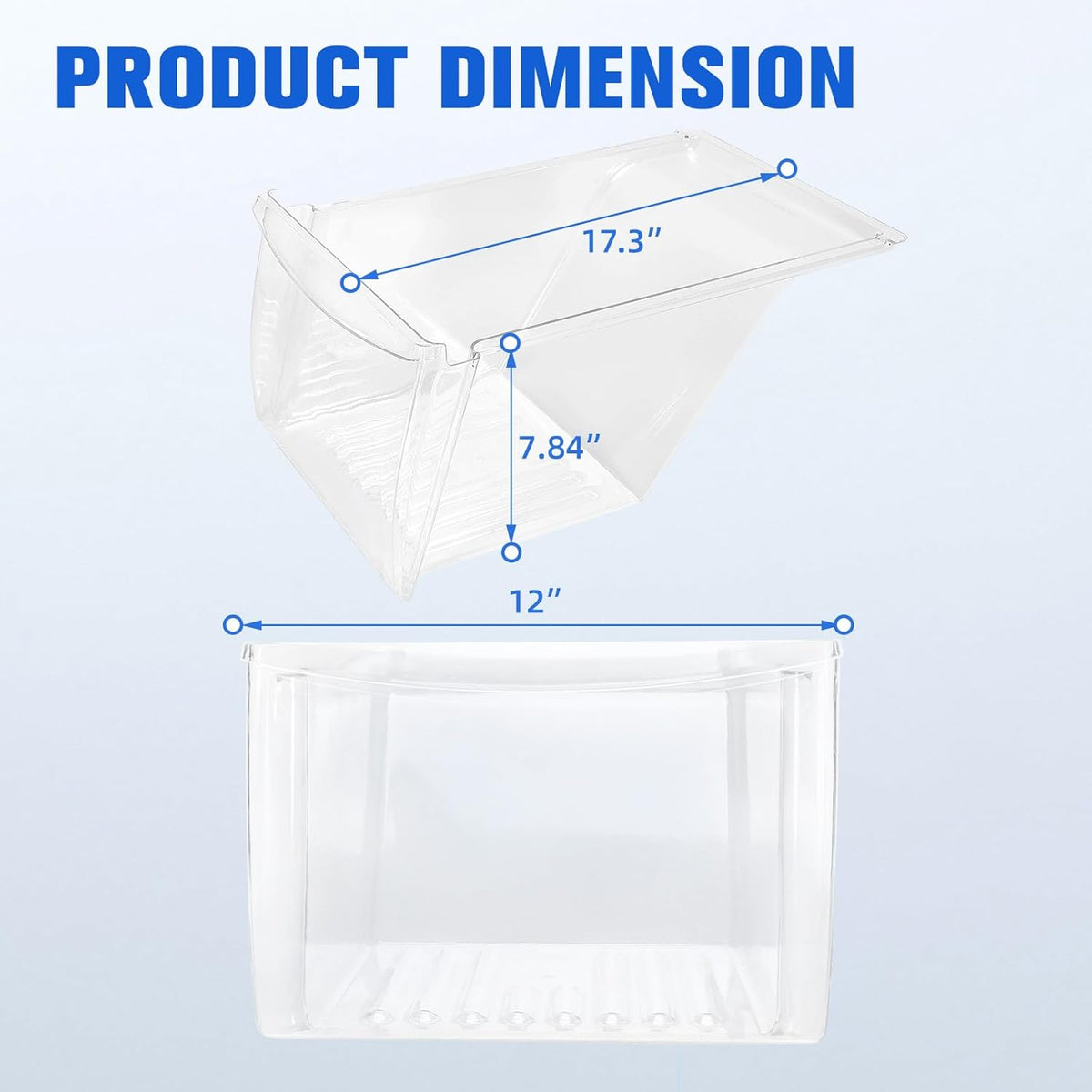 2Pcs Fridge Crisper Drawer & Crisper Bin Refrigerator Replacement G606897