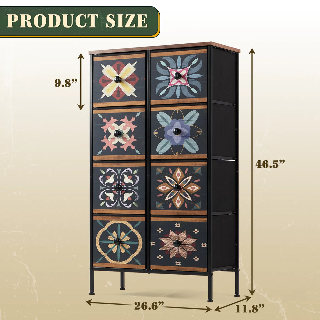 8 Drawer Colorful Dresser R5794