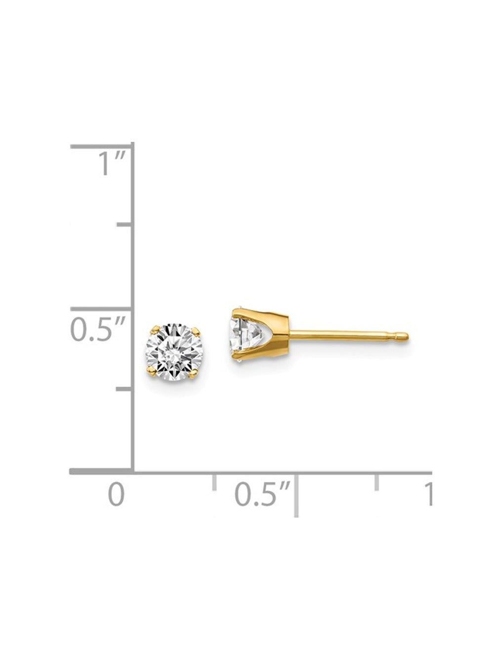 14K Yellow Gold Diamond Solitaire Stud Earrings M76641