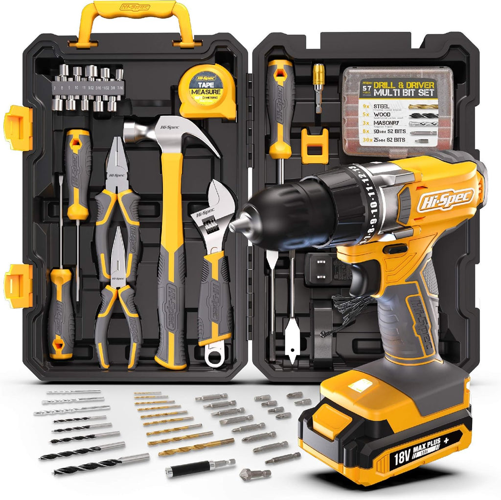 81 Piece Home & Garage Tool Kit with 18V Drill Driver C644729