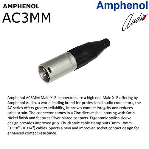 4 Units 1 Foot Canare L-4E6S Star Quad Balanced Microphone Cables with Amphenol Silver XLR Connectors B5276
