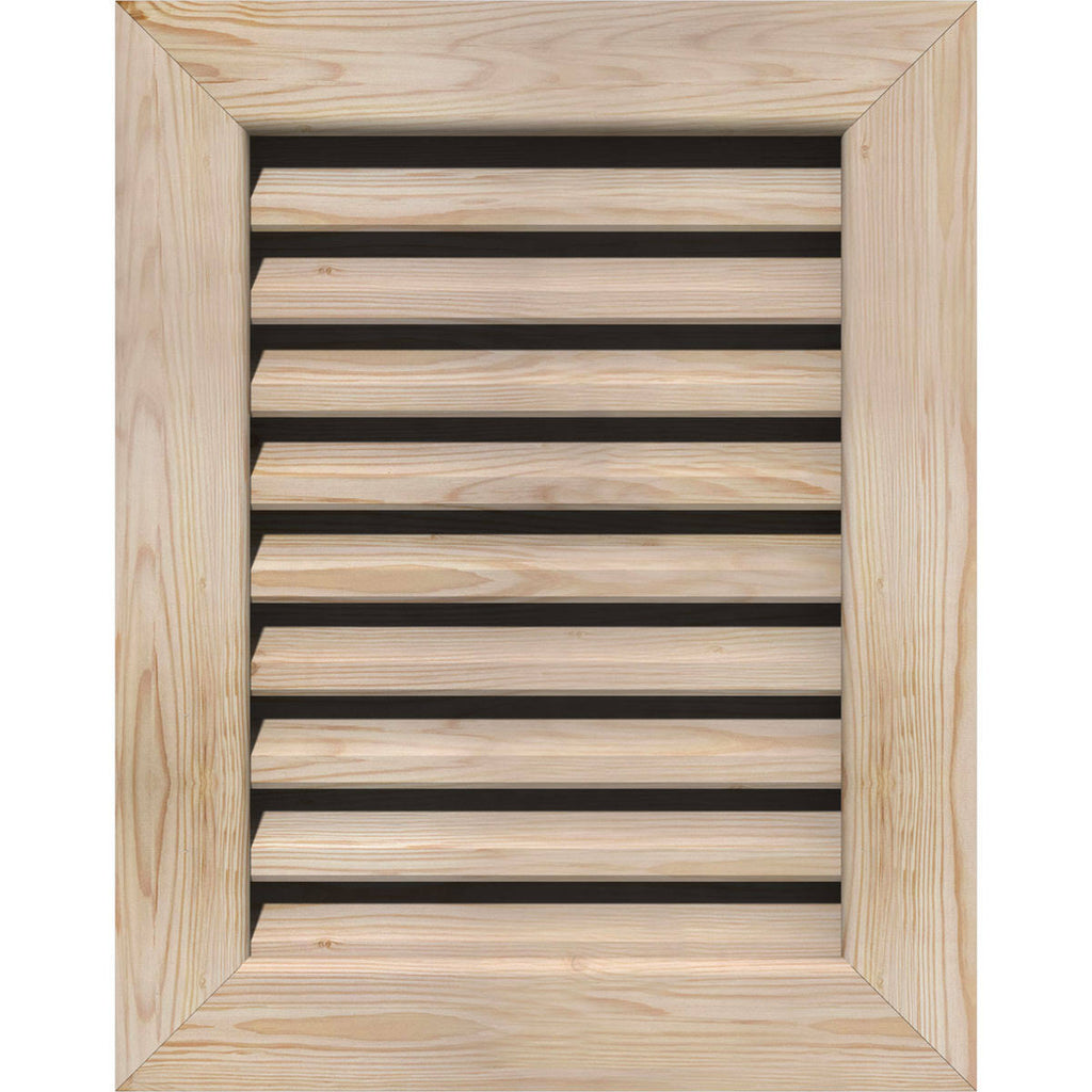 18-in W x 12-in H Vertical Gable Vent, Unfinished Pine E46176