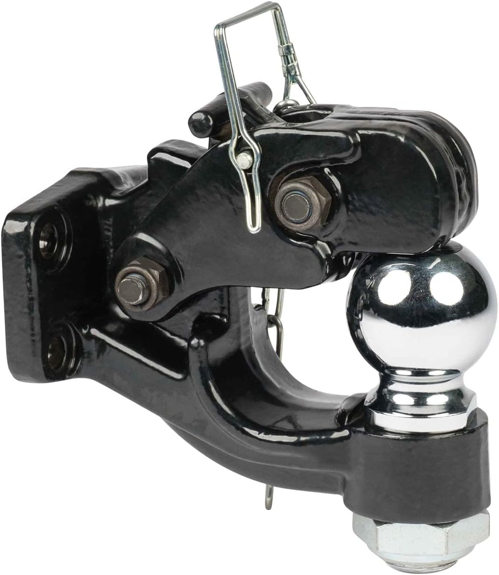 Pintle Hitch with 2-5/16-Inch Trailer Ball, 8 Ton Combination Hitch with Mounting Kit B92909