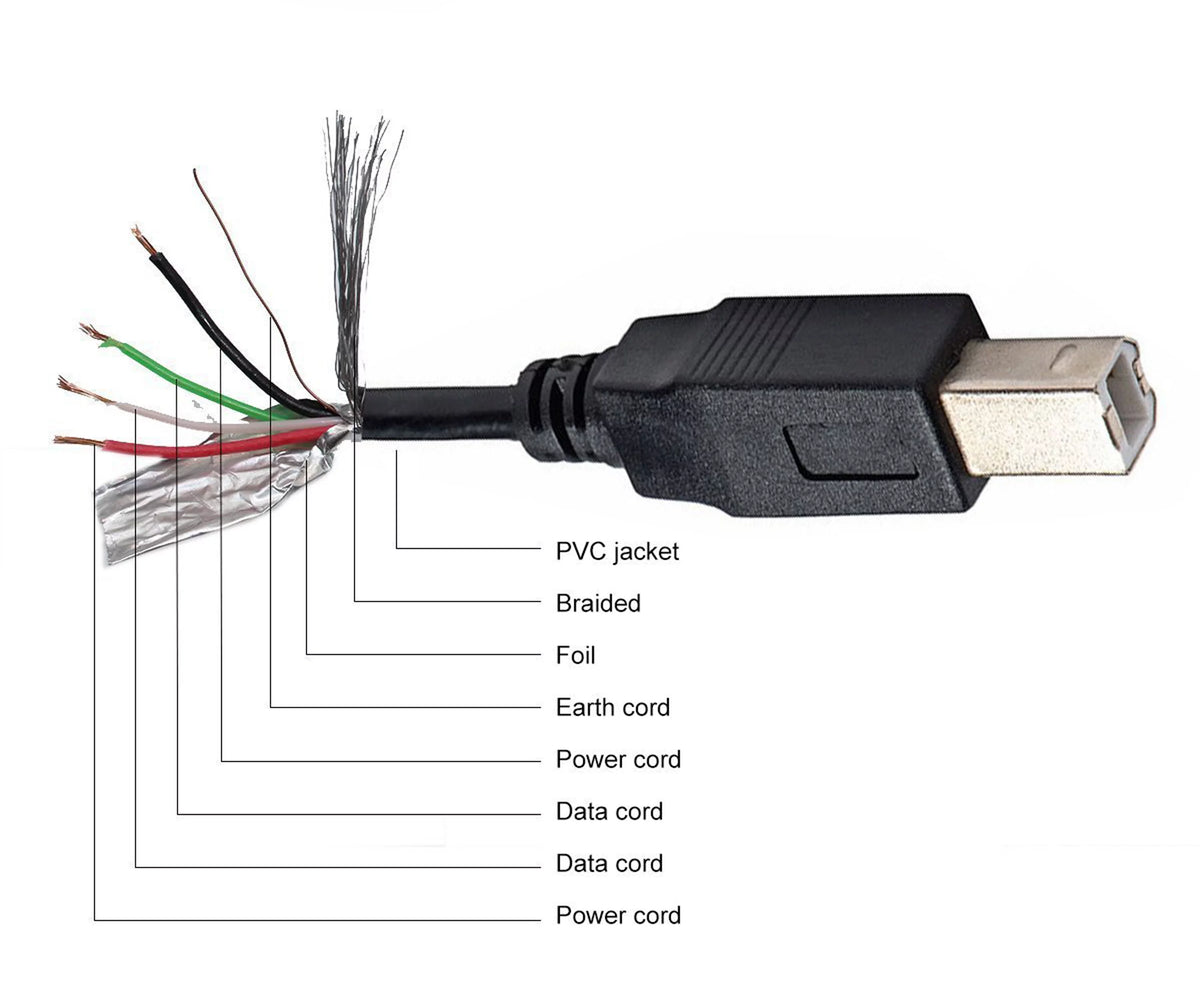 USB 2.0 Cable A-Male to B-Male 10 FT 10 PACK CLEAR P730399