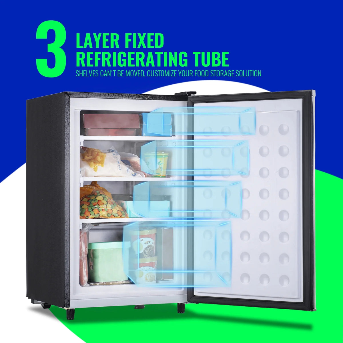 Silver 3.2 Cu.Ft Upright Freezer J458