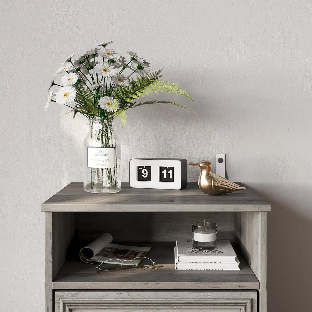 Gray Modern Nightstand Set of 2 P345