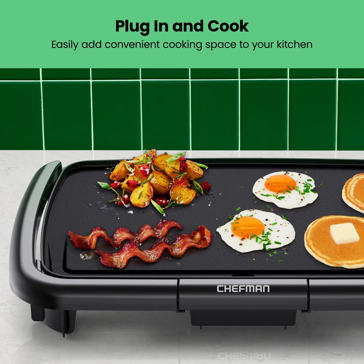 Electric Griddle Non-Stick 10"x16" Black N9980