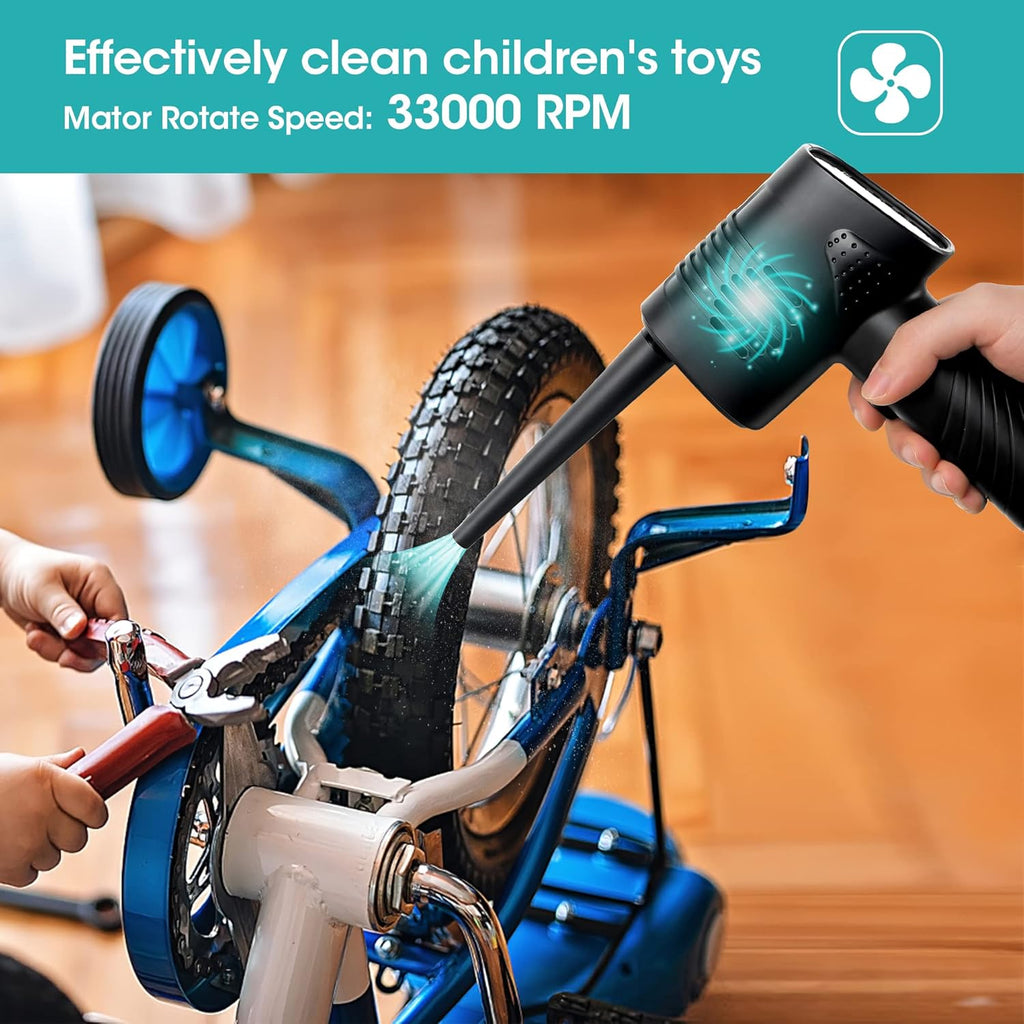 Cordless Electric Compressed Air Duster 33000 RPM 6000mAh Reusable Portable Air Duster A259