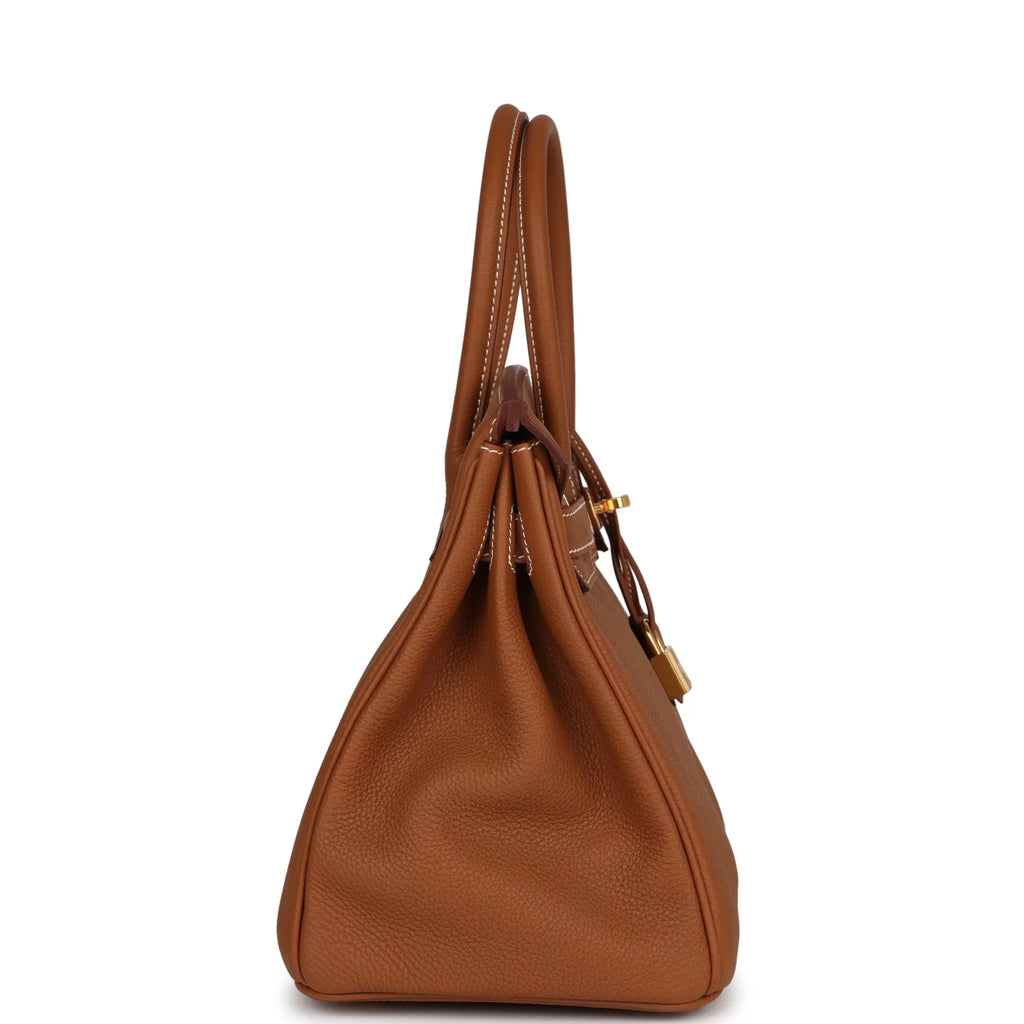 Gold Togo Leather Handbag T794