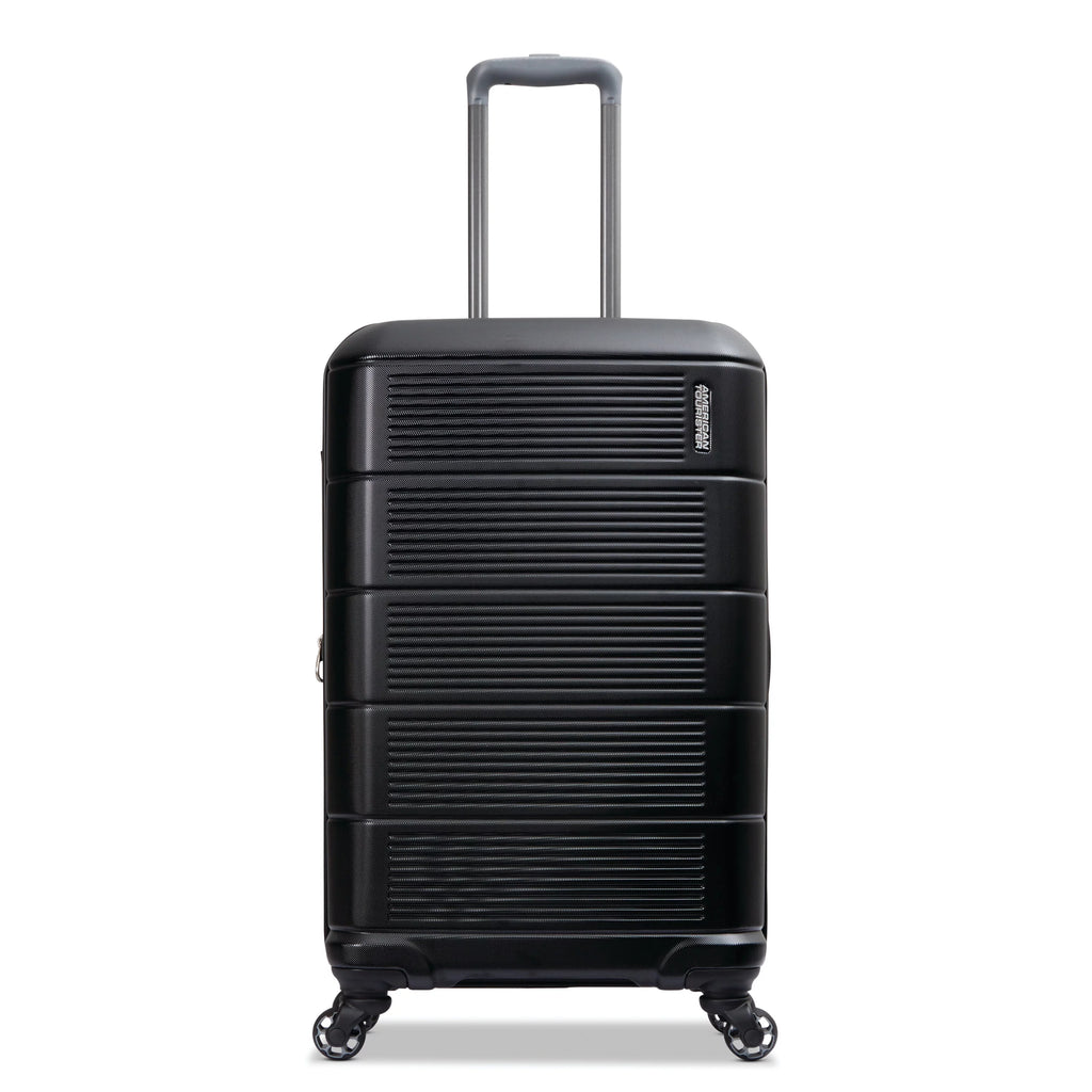 Hardside Medium Checked Spinner Luggage Jet Black S8516